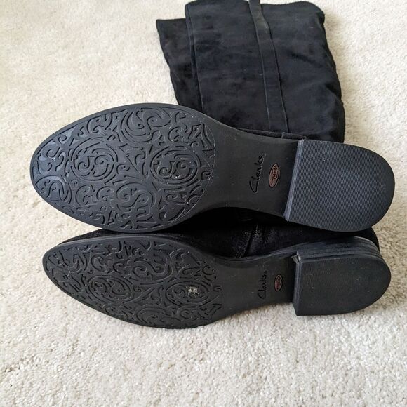 Clarks Black over the knee suede Boots. Y2K. - Picture 3 of 7